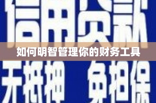 怀安如何明智管理你的财务工具