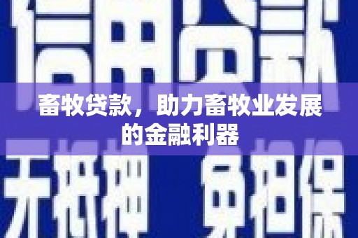 怀安畜牧贷款，助力畜牧业发展的金融利器
