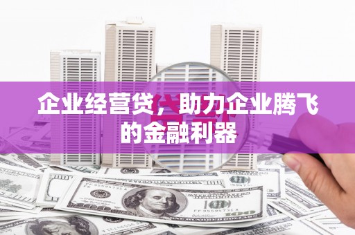 怀安企业经营贷，助力企业腾飞的金融利器