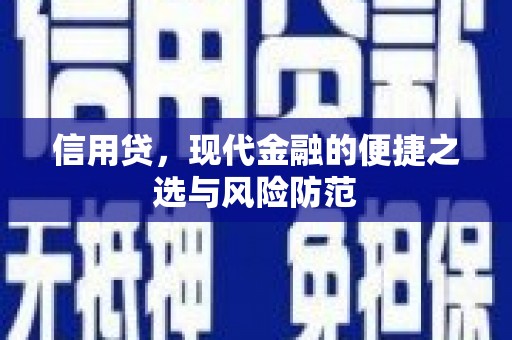 怀安信用贷，现代金融的便捷之选与风险防范